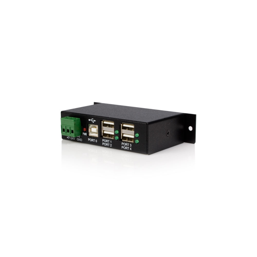 Produktbild för StarTech.com Rackmount USB 2.0 Hub - 4 Port Rugged Industrial USB 2.0 Hub - hubb - 4 portar