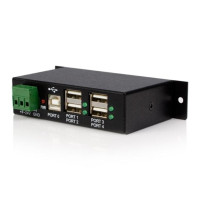 Produktbild för StarTech.com Rackmount USB 2.0 Hub - 4 Port Rugged Industrial USB 2.0 Hub - hubb - 4 portar