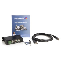 Produktbild för StarTech.com Rackmount USB 2.0 Hub - 4 Port Rugged Industrial USB 2.0 Hub - hubb - 4 portar