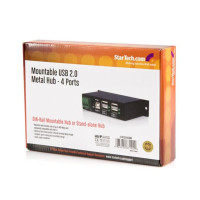 Produktbild för StarTech.com Rackmount USB 2.0 Hub - 4 Port Rugged Industrial USB 2.0 Hub - hubb - 4 portar
