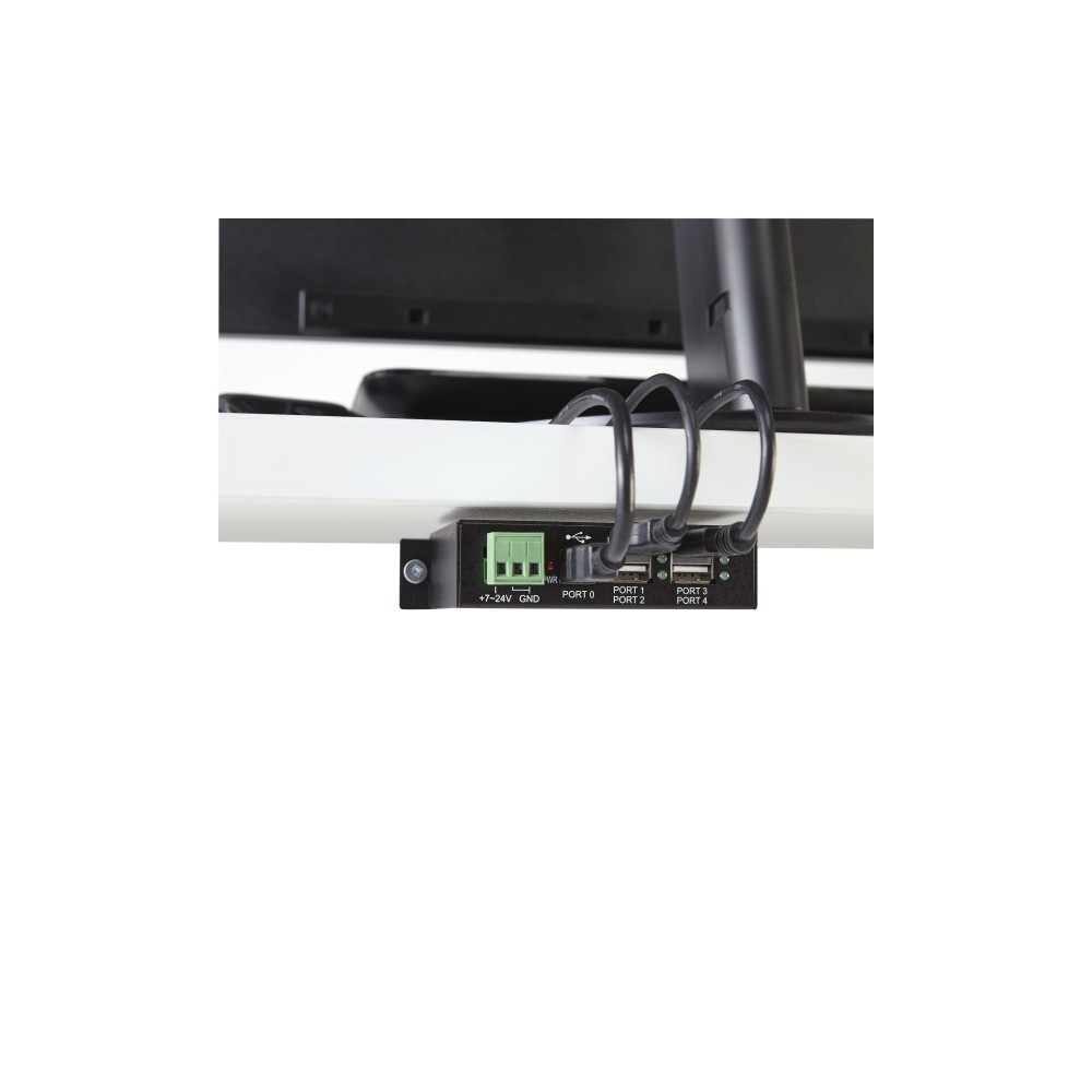 Produktbild för StarTech.com Rackmount USB 2.0 Hub - 4 Port Rugged Industrial USB 2.0 Hub - hubb - 4 portar