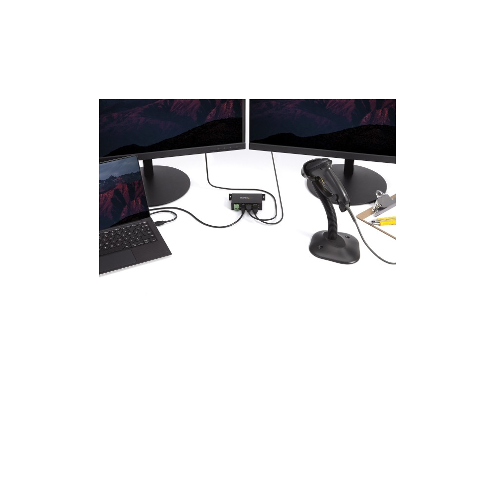 Produktbild för StarTech.com Rackmount USB 2.0 Hub - 4 Port Rugged Industrial USB 2.0 Hub - hubb - 4 portar