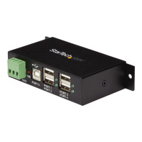 Produktbild för StarTech.com Rackmount USB 2.0 Hub - 4 Port Rugged Industrial USB 2.0 Hub - hubb - 4 portar