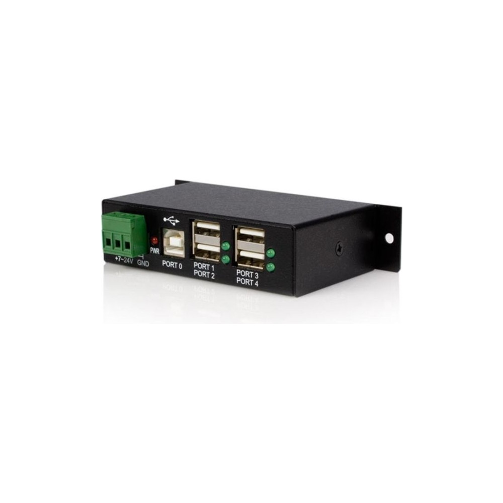 Produktbild för StarTech.com Rackmount USB 2.0 Hub - 4 Port Rugged Industrial USB 2.0 Hub - hubb - 4 portar