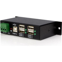 Produktbild för StarTech.com Rackmount USB 2.0 Hub - 4 Port Rugged Industrial USB 2.0 Hub - hubb - 4 portar