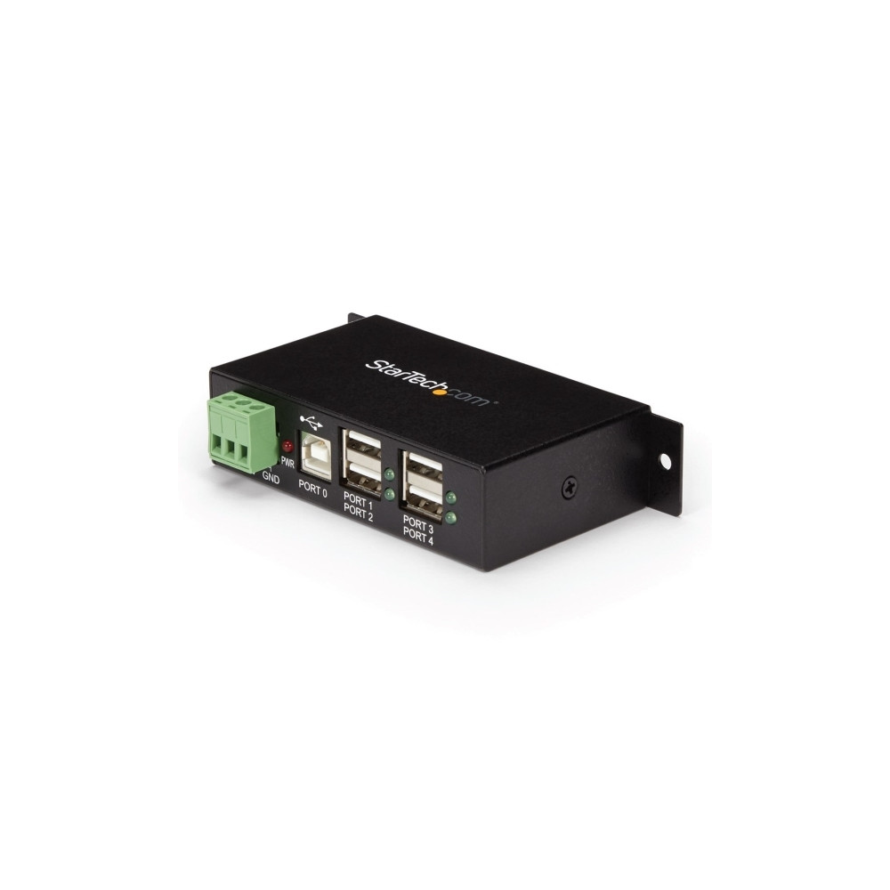 Produktbild för StarTech.com Rackmount USB 2.0 Hub - 4 Port Rugged Industrial USB 2.0 Hub - hubb - 4 portar