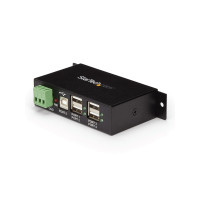 Produktbild för StarTech.com Rackmount USB 2.0 Hub - 4 Port Rugged Industrial USB 2.0 Hub - hubb - 4 portar