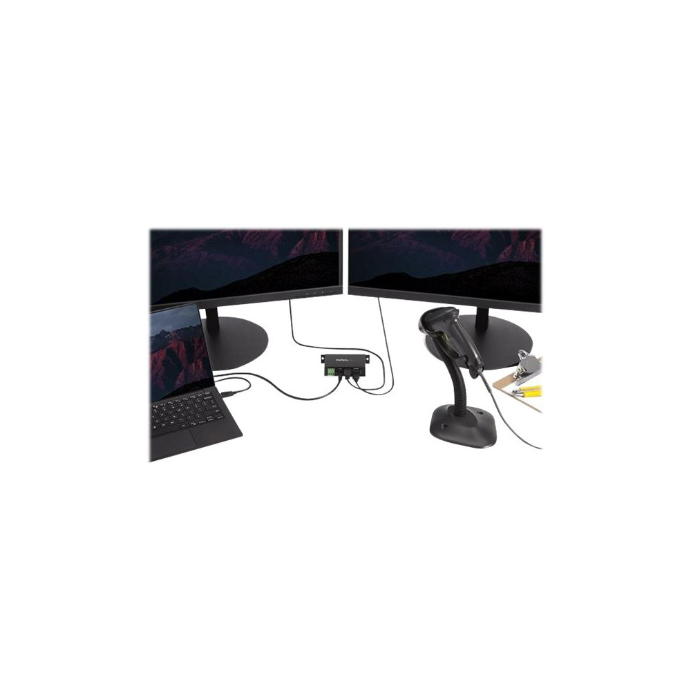 Produktbild för StarTech.com Rackmount USB 2.0 Hub - 4 Port Rugged Industrial USB 2.0 Hub - hubb - 4 portar