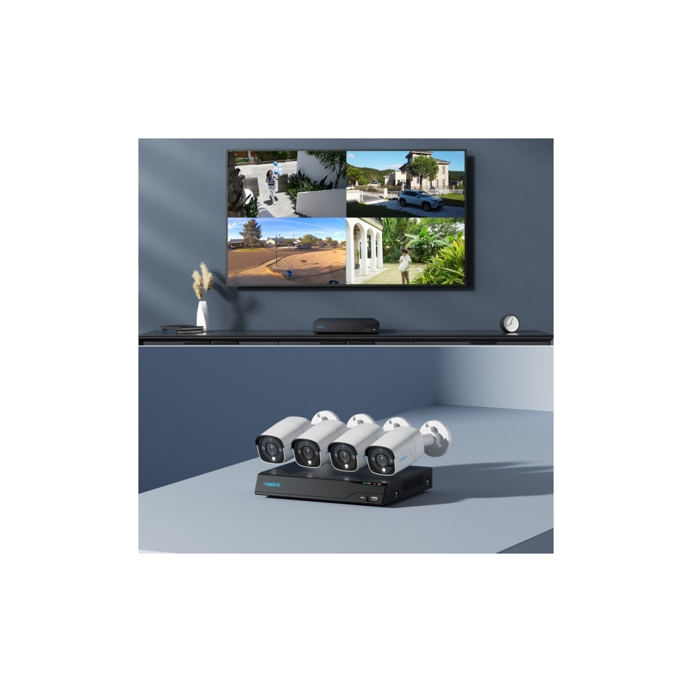Produktbild för Reolink NVS8-8MB4 - NVR + kamera(/or) - trådad (GbE) - PoE, växelströmsdriven