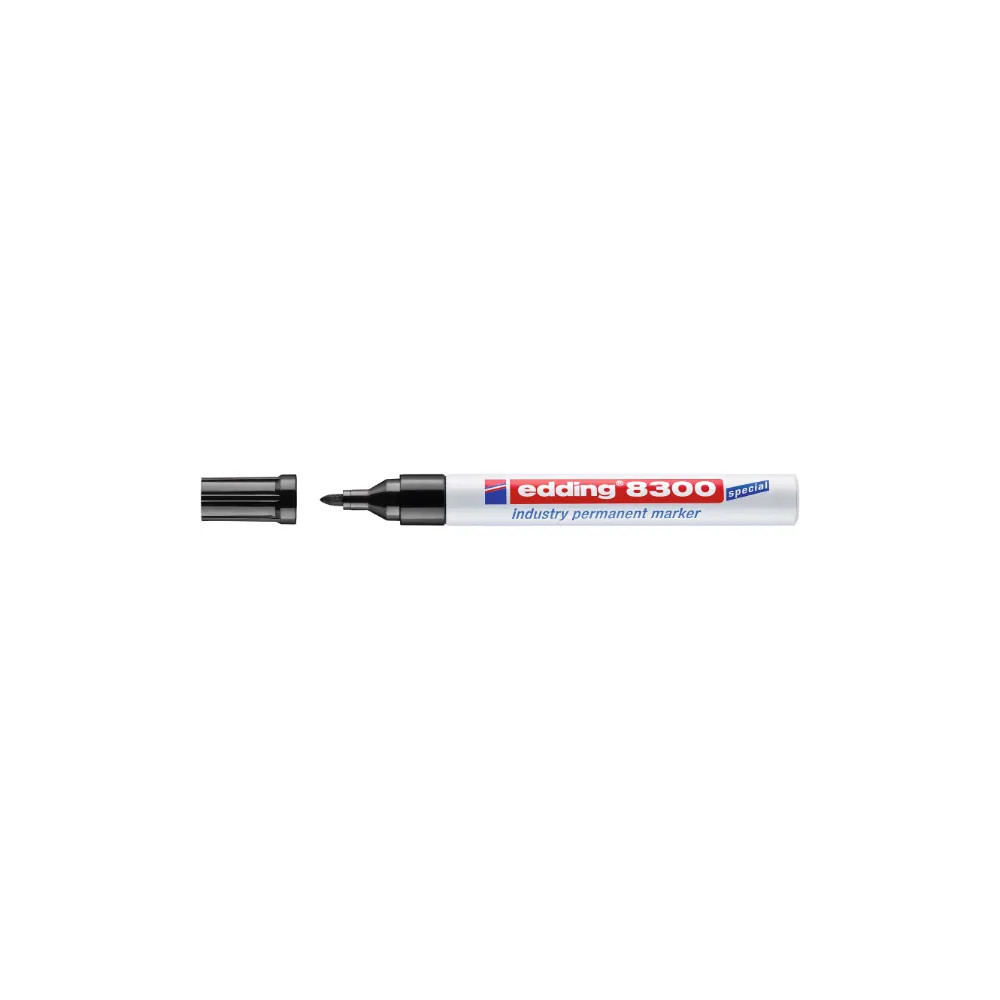 Produktbild för Markerpenna edding 8300 Industry, svart, permanent, 1,5-3 mm