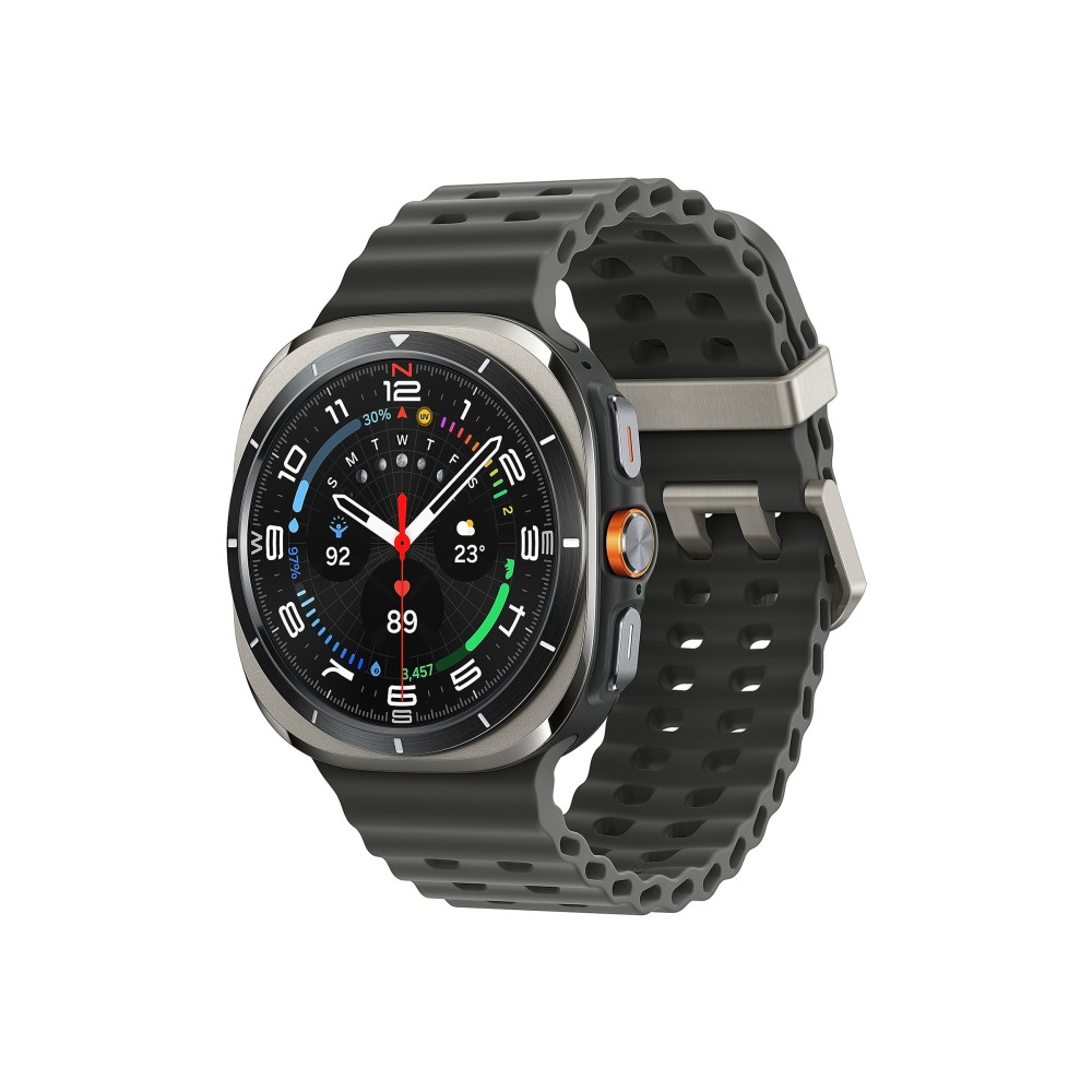 Produktbild för Samsung Galaxy Watch Ultra - titanium silver - smart klocka med marinband - mörkgrå - 64 GB