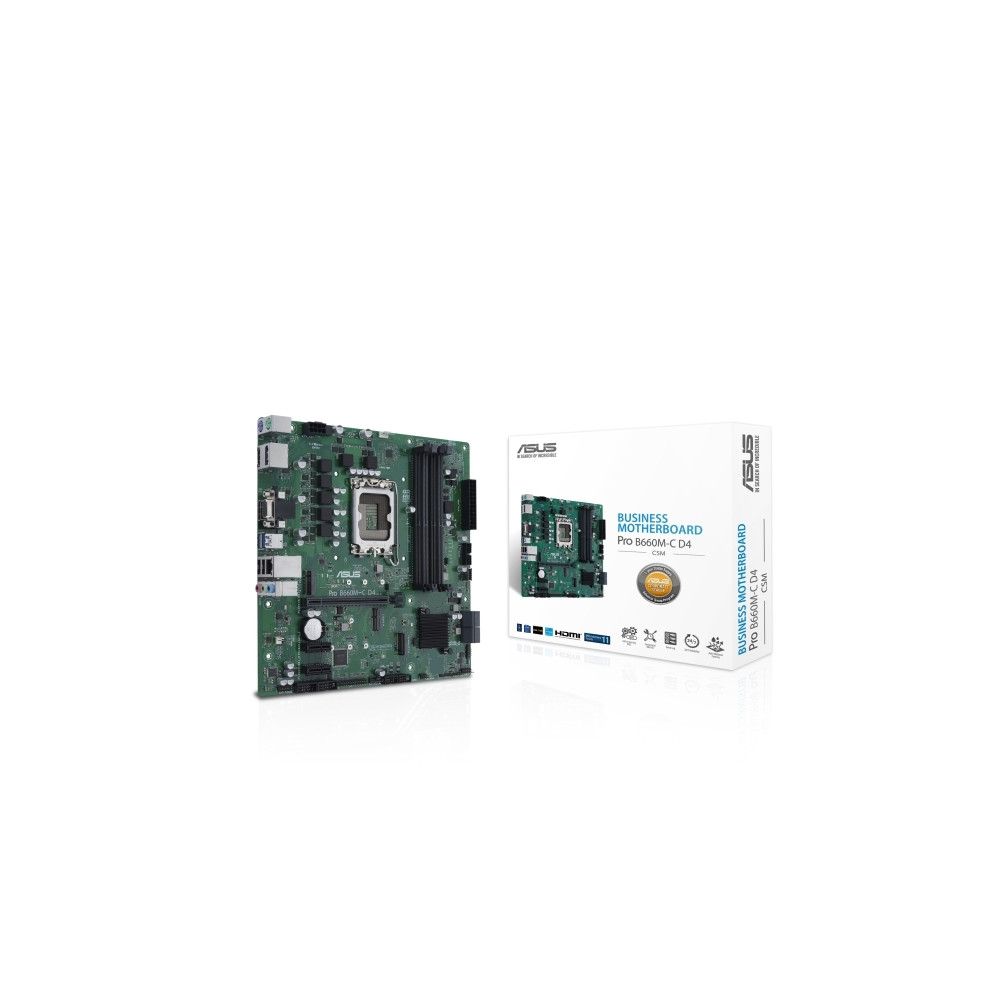 Produktbild för ASUS PRO B660M-C D4-CSM - moderkort - micro ATX - LGA1700-uttag - B660