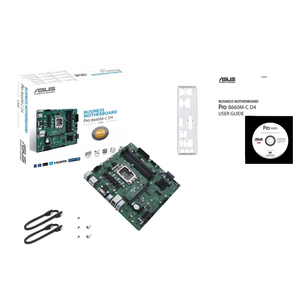 Produktbild för ASUS PRO B660M-C D4-CSM - moderkort - micro ATX - LGA1700-uttag - B660