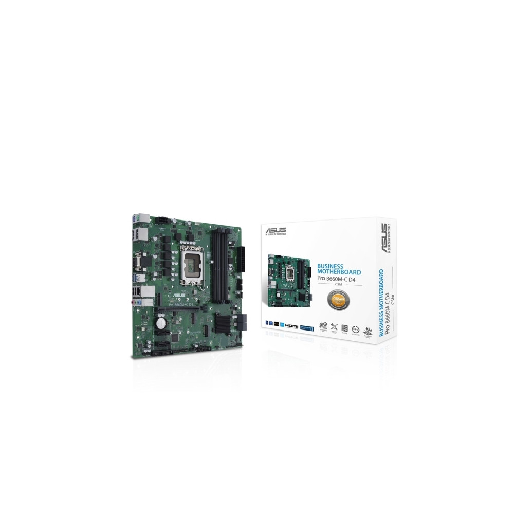 Produktbild för ASUS PRO B660M-C D4-CSM - moderkort - micro ATX - LGA1700-uttag - B660