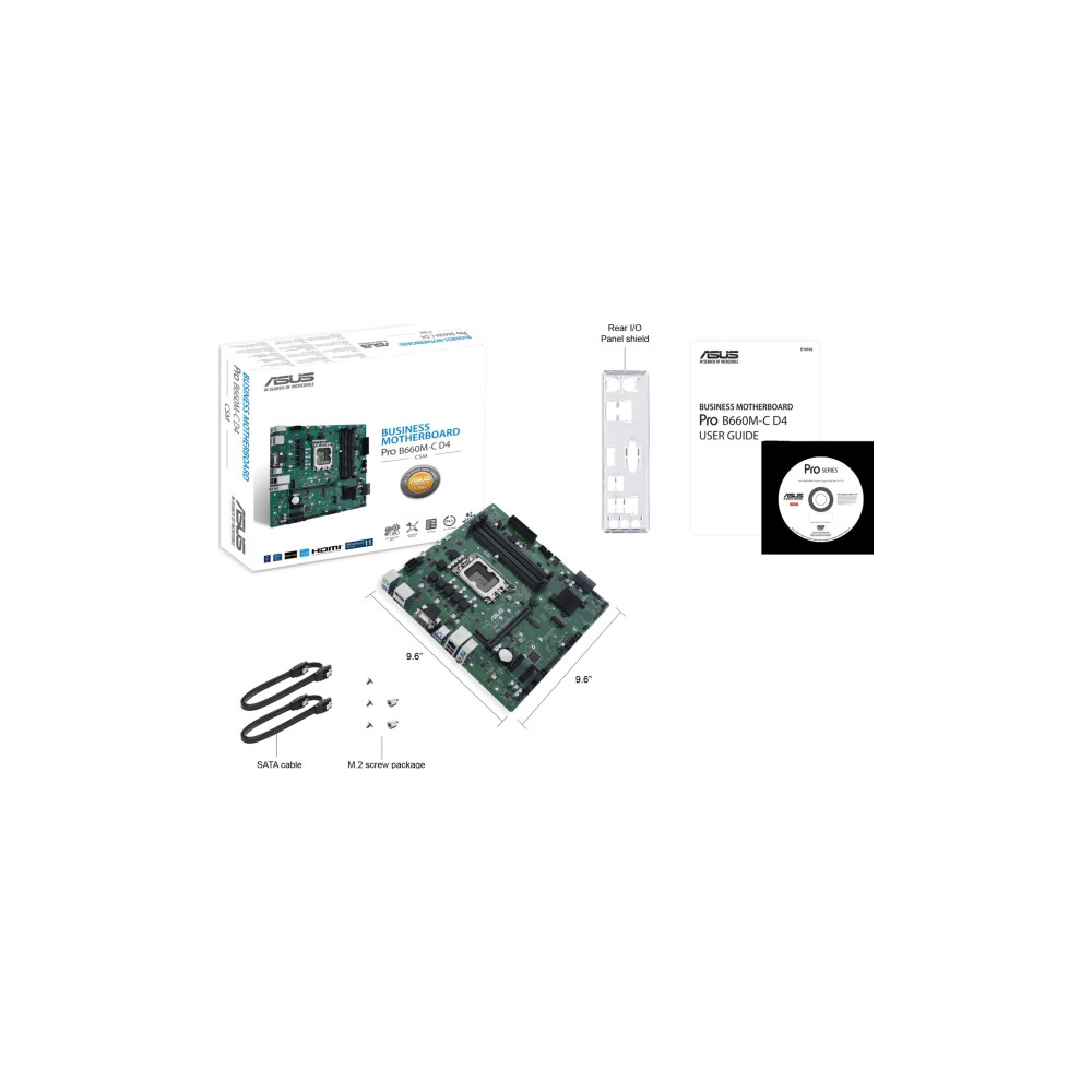 Produktbild för ASUS PRO B660M-C D4-CSM - moderkort - micro ATX - LGA1700-uttag - B660