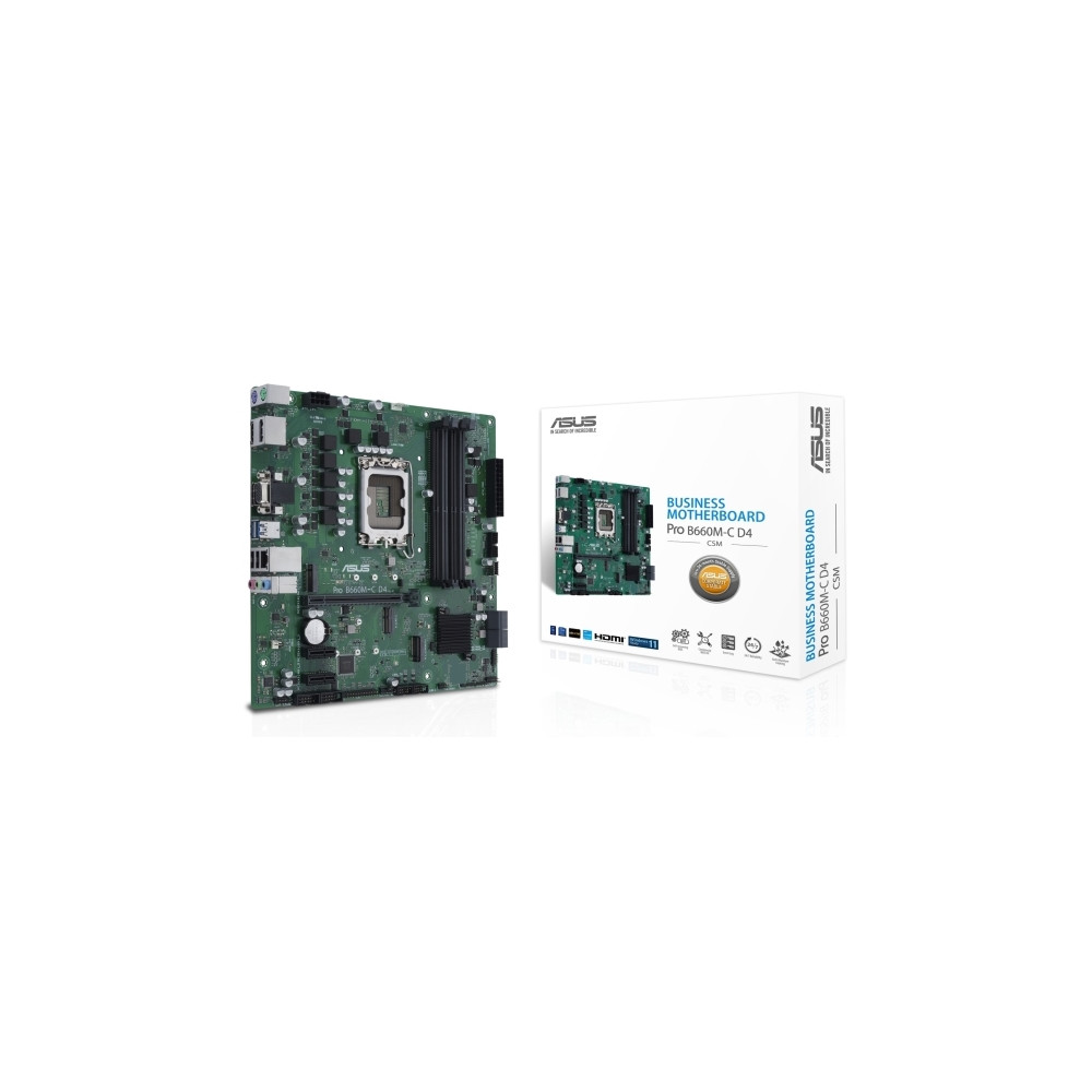 Produktbild för ASUS PRO B660M-C D4-CSM - moderkort - micro ATX - LGA1700-uttag - B660