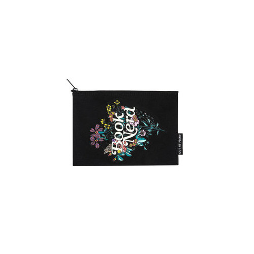 Out of Print Book Nerd Floral Pouch