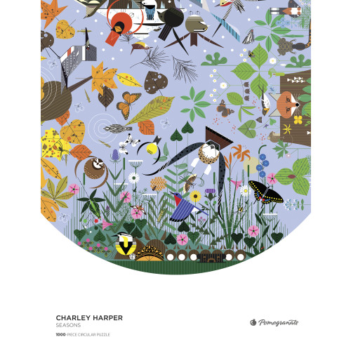 Pomegranate Europe Ltd Charley Harper: Seasons 1000-Piece Circular Jigsaw Puzzle