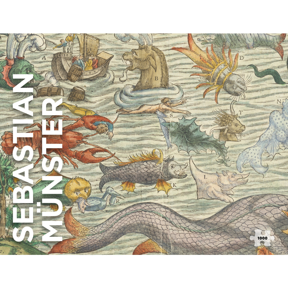 Produktbild för Sebastian Münster: Sea Monsters 1000-Piece Jigsaw Puzzle