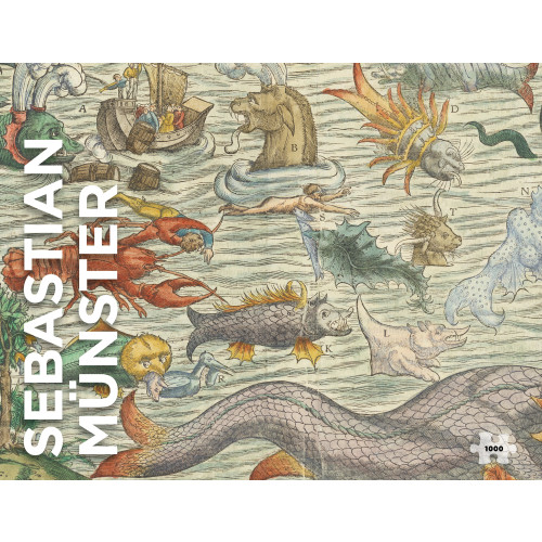 Pomegranate Europe Ltd Sebastian Münster: Sea Monsters 1000-Piece Jigsaw Puzzle