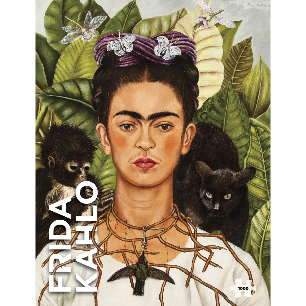 Produktbild för Frida Kahlo: Self-Portrait with Thorn Necklace and Hummingbird 1000-Piece Jigsaw Puzzle