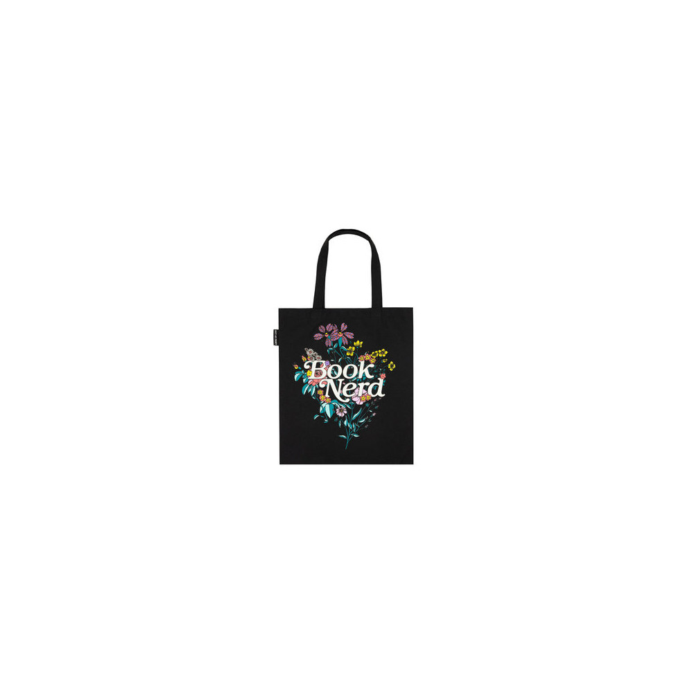 Produktbild för Book Nerd Floral Tote Bag