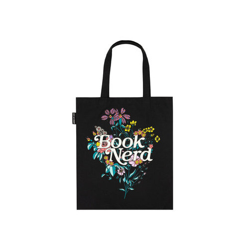 Out of Print Book Nerd Floral Tote Bag