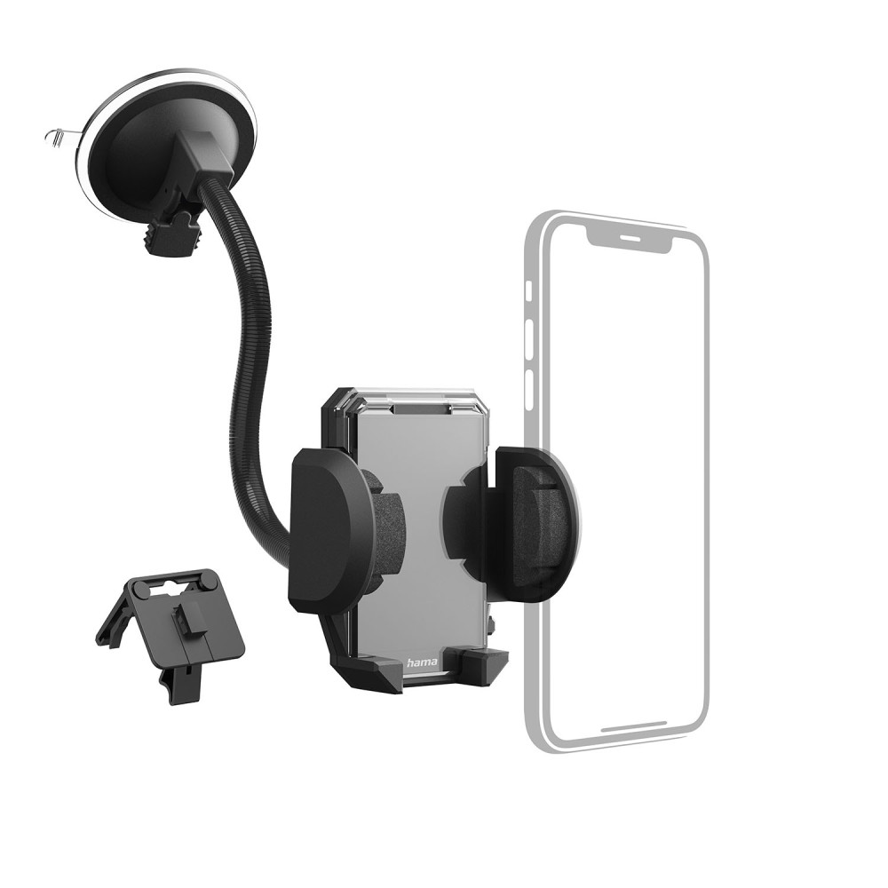Produktbild för 2in1 Mobile Phone Holder Kit for Airwent/Windscreen, 360-degr