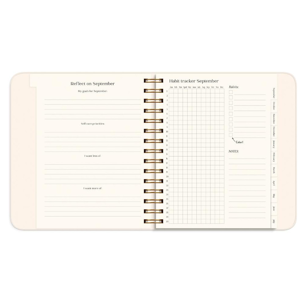 Produktbild för Kalender Life Planner Flowers A5 26/27