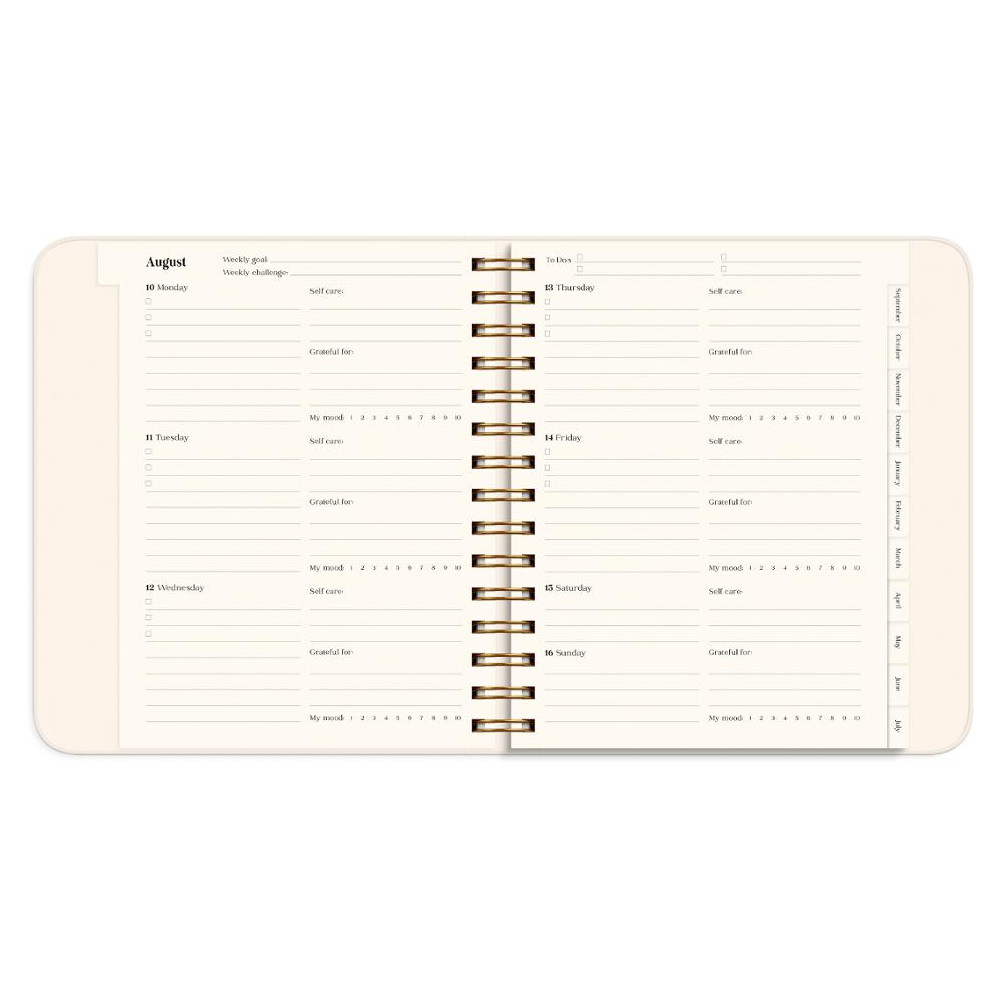 Produktbild för Kalender Life Planner Flowers A5 26/27