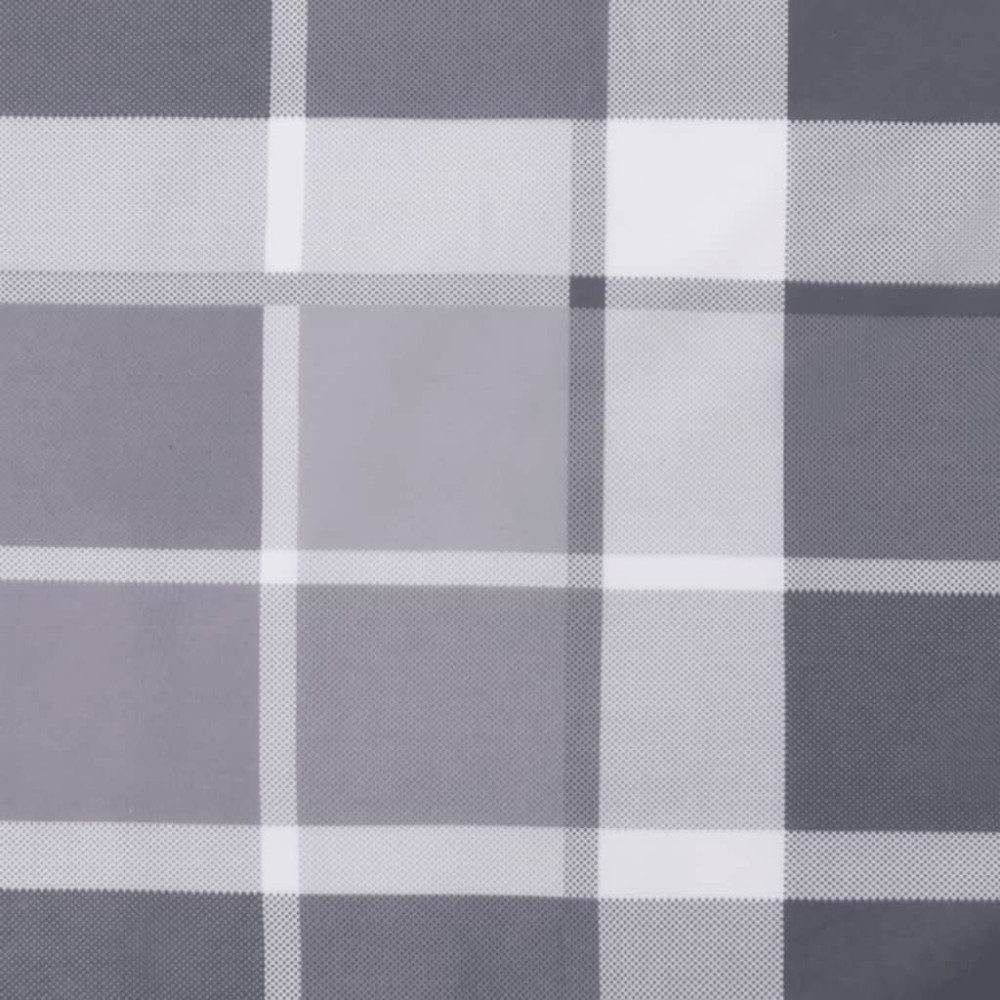Produktbild för Rund dyna grårutig Ø 60 x11 cm oxfordtyg
