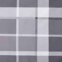 Produktbild för Rund dyna grårutig Ø 60 x11 cm oxfordtyg