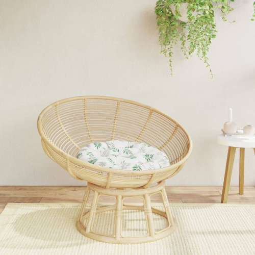 vidaXL Rund dyna bladmönster Ø 60 x11 cm oxfordtyg