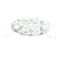Produktbild för Rund dyna bladmönster Ø 60 x11 cm oxfordtyg