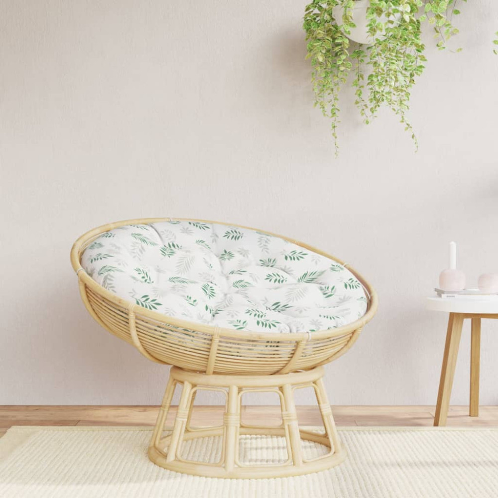 Produktbild för Rund dyna bladmönster Ø 100x11 cm oxfordtyg