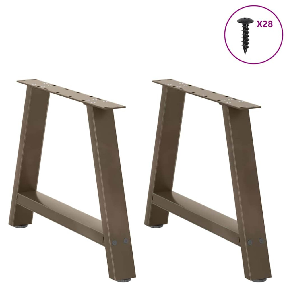 Produktbild för Soffbordsben A-formade 2 st 60x(42-43) cm stål