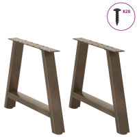 Produktbild för Soffbordsben A-formade 2 st 60x(42-43) cm stål