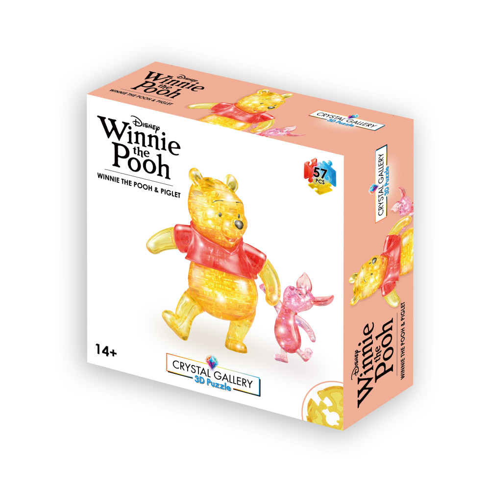 Produktbild för Crystal Gallery Disney Pooh & Piglet, 3D Pussel, 57 bitar