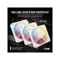 Produktbild för CORSAIR iCUE Link LX120-R RGB Starter Kit - lådfläkt - omkastat blad