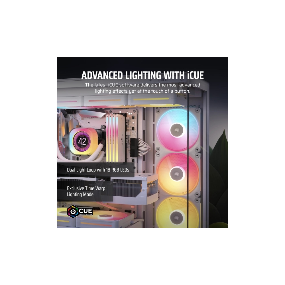 Produktbild för CORSAIR iCUE Link LX120-R RGB Starter Kit - lådfläkt - omkastat blad