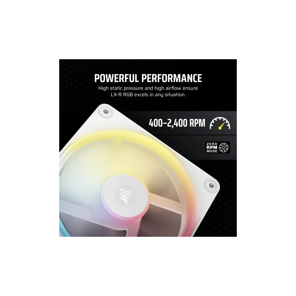 Produktbild för CORSAIR iCUE Link LX120-R RGB Starter Kit - lådfläkt - omkastat blad