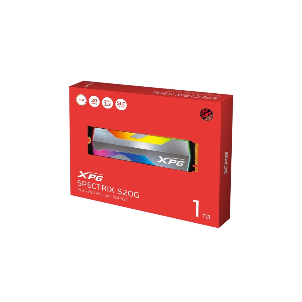 Produktbild för ADATA XPG Spectrix S20G RGB - SSD - 1 TB - PCIe 3.0 x4 (NVMe)
