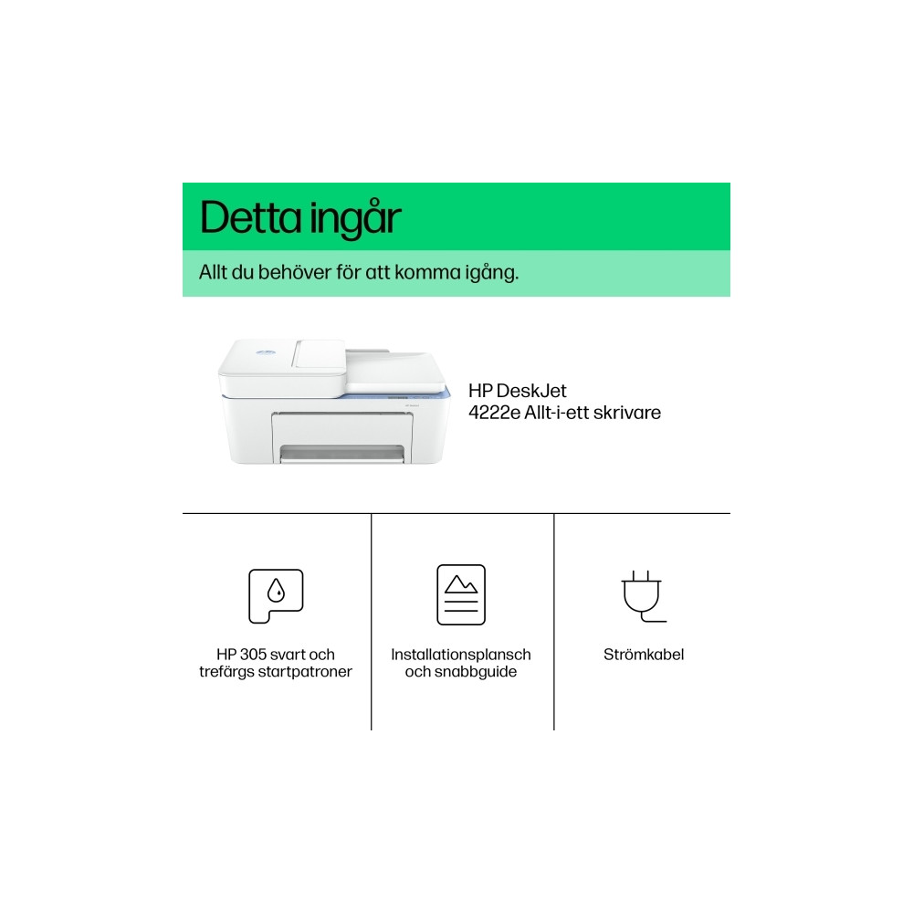 Produktbild för HP Deskjet 4222e All-in-One - multifunktionsskrivare - färg