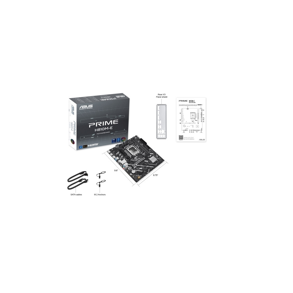 Produktbild för ASUS PRIME H810M-E-CSM - moderkort - micro ATX - LGA1851-uttag - H810
