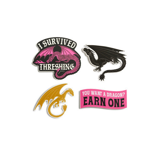 Out of Print Fourth Wing: I Survived Threshing Stickers - Sticker Set of 4