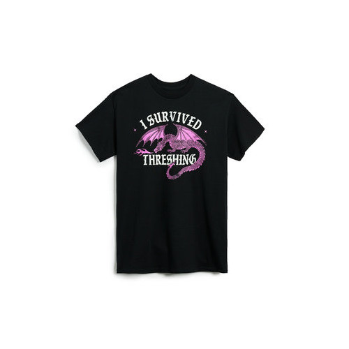 Out of Print Fourth Wing: I Survived Threshing (Pink Dragon) Unisex T-Shirt Small