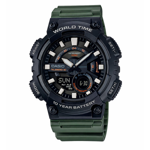 Casio CASIO AEQ-110W-3A - Quartz Klocka Herr (52,2MM)