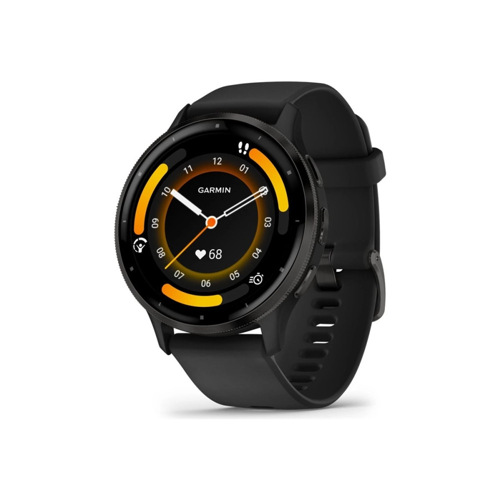 Produktbild för Garmin Venu 3 - svart fiberförstärkt polymer - smart klocka med band - 8 GB