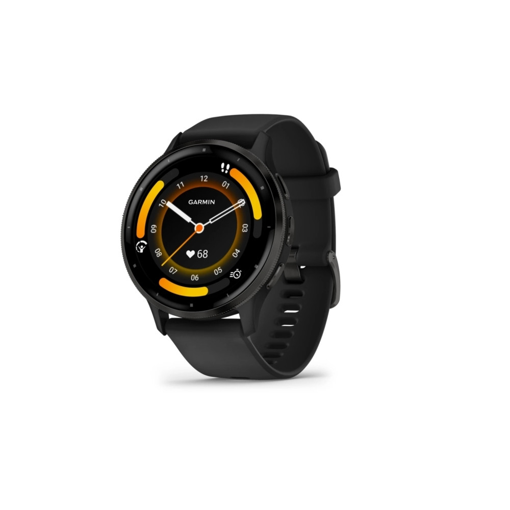 Produktbild för Garmin Venu 3 - svart fiberförstärkt polymer - smart klocka med band - 8 GB