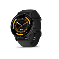 Produktbild för Garmin Venu 3 - svart fiberförstärkt polymer - smart klocka med band - 8 GB